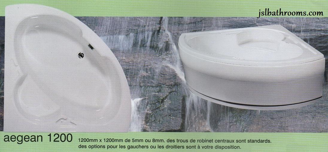 British Made Acrylic Baths. 1100. 1200. 1300. White Colour